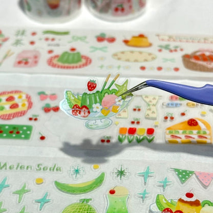 Die-Cut Sticker Roll - Matcha Diary