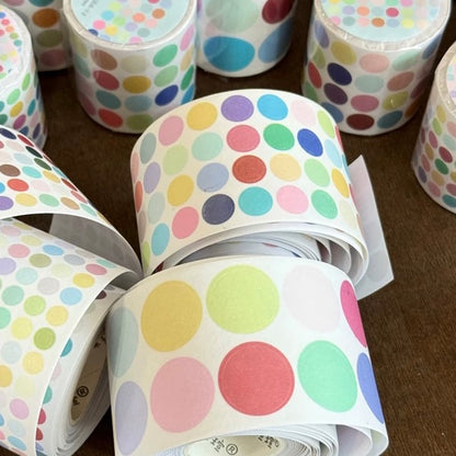 Die-Cut Washi Sticker Roll - Polka Dots