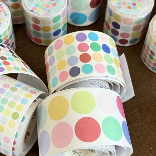Die-Cut Washi Sticker Roll - Polka Dots
