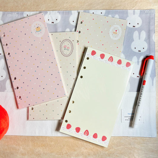 CaiCaiXuanXuan Loose Leaf Paper Refills - A6 Personal Size