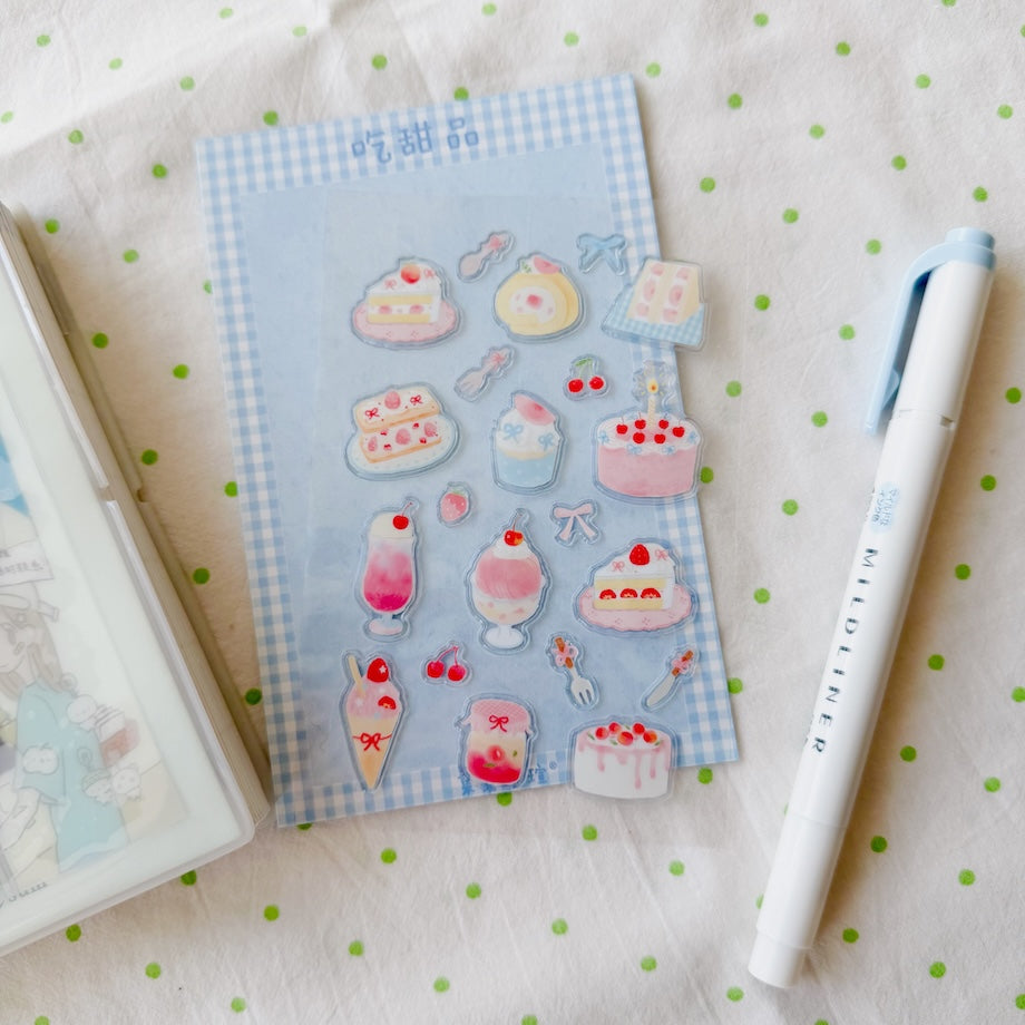 Epoxy Sticker Sheets - Dessert & Peach