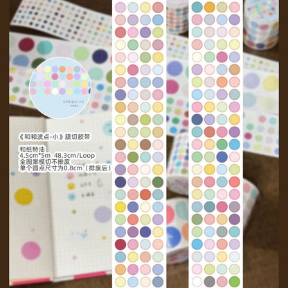 Die-Cut Washi Sticker Roll - Polka Dots