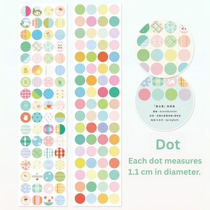 Die-Cut PET Sticker Roll - Decoration & Dot