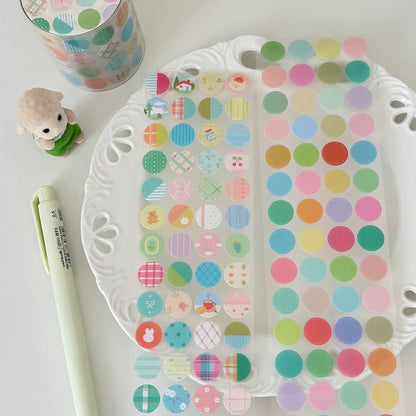 Die-Cut PET Sticker Roll - Decoration & Dot