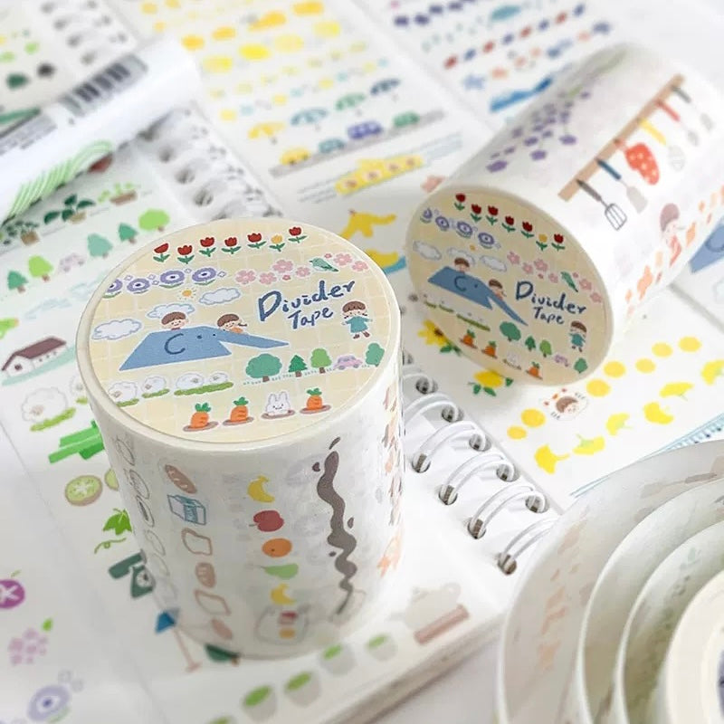 Die-Cut Sticker Roll - Many Dividers