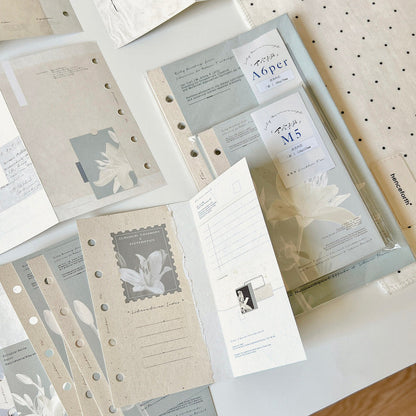 Lily Manuscript Two-fold Loose Leaf Paper Refills - A6 Personal & M5 Size
