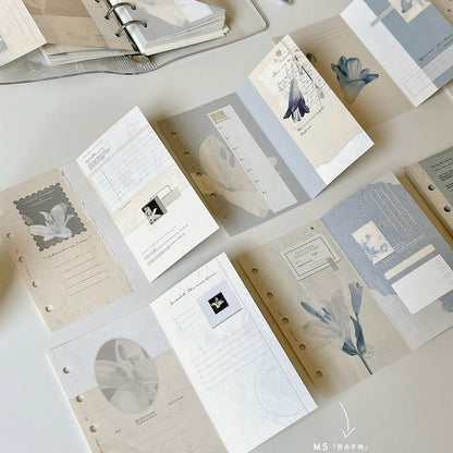 Lily Manuscript Two-fold Loose Leaf Paper Refills - A6 Personal & M5 Size