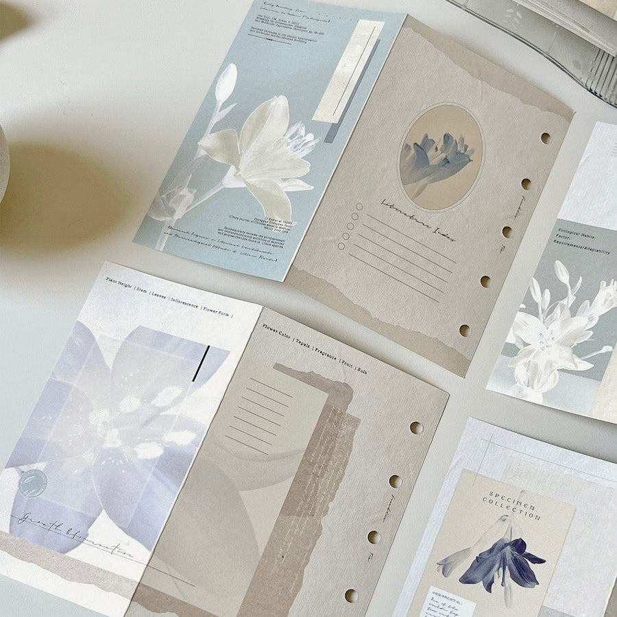 Lily Manuscript Two-fold Loose Leaf Paper Refills - A6 Personal & M5 Size