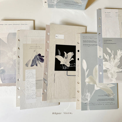 Lily Manuscript Two-fold Loose Leaf Paper Refills - A6 Personal & M5 Size