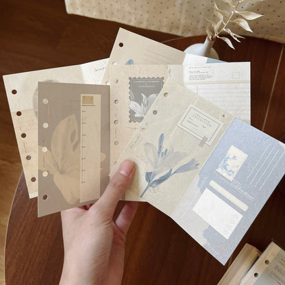 Lily Manuscript Two-fold Loose Leaf Paper Refills - A6 Personal & M5 Size