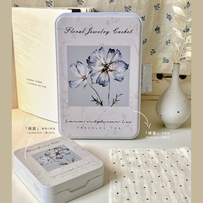 Tin Box - Floral Jewelry Casket