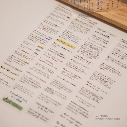 Die-Cut Sticker Roll - Healing Phrases