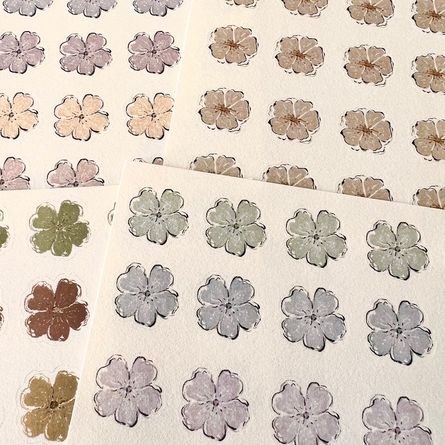 Lovely flower stickers