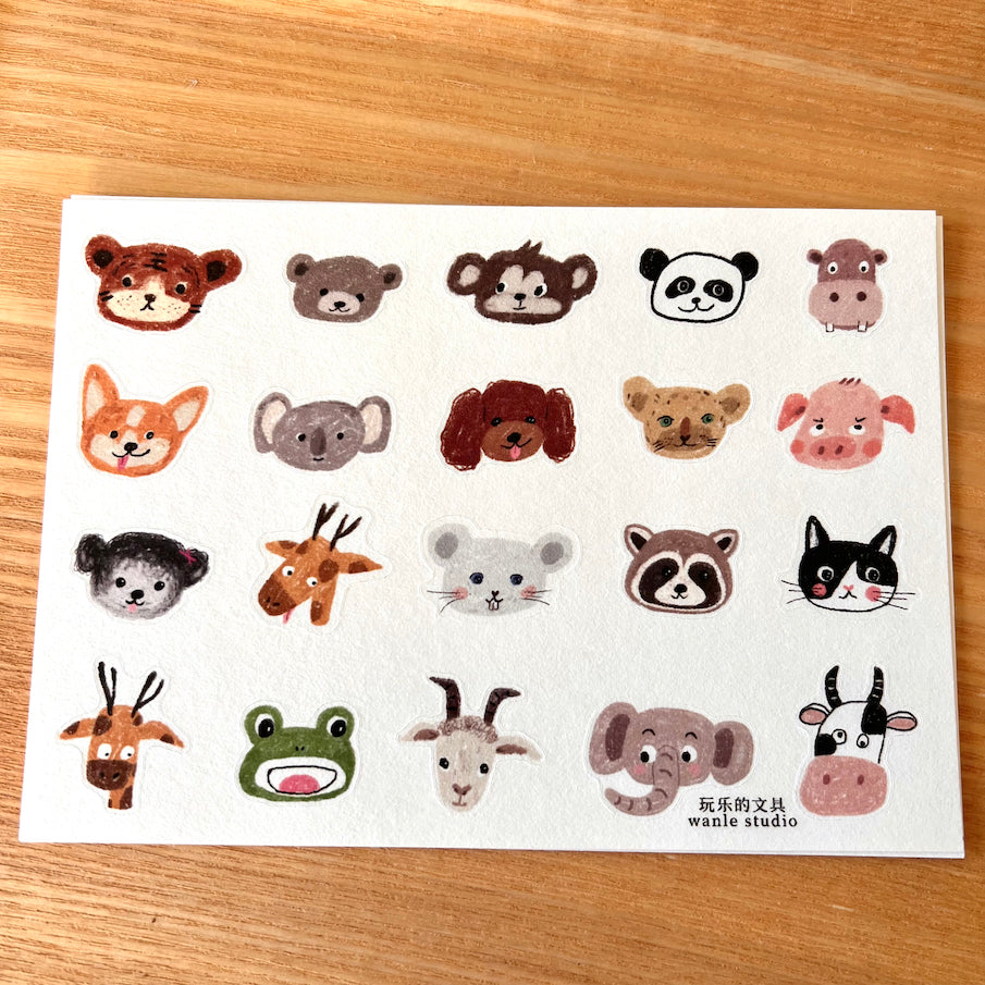 Animal designs of stickers