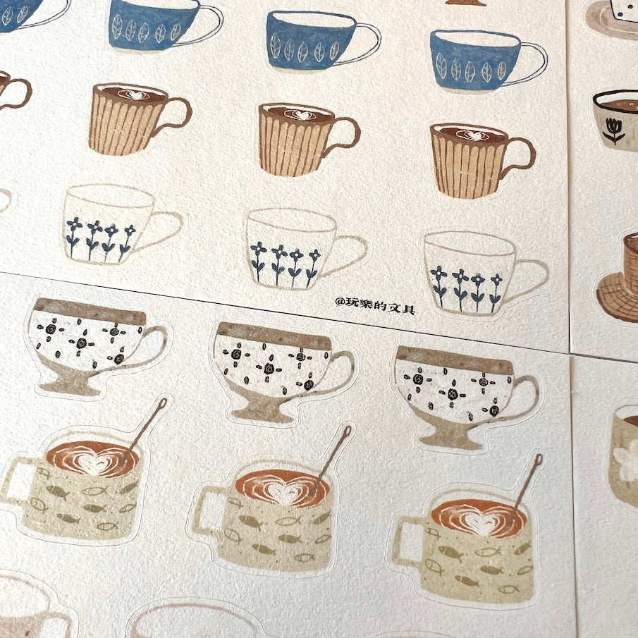 Cup themed stickers