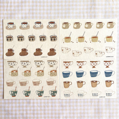 Cup sticker sheets