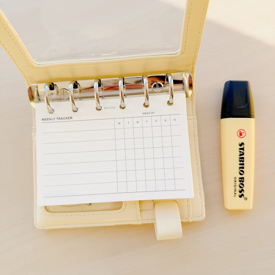 6-Hole Loose Leaf Paper Refills - Tracker - A7 Size