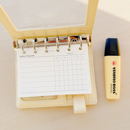 6-Hole Loose Leaf Paper Refills - Tracker - A7 Size