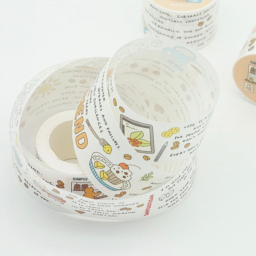 morning themed washi tape