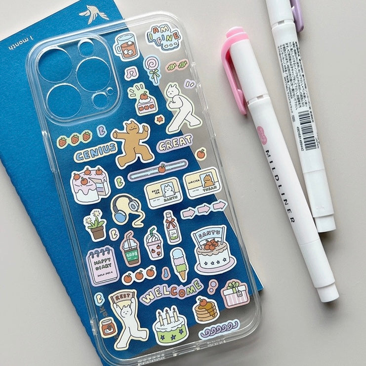 Use stickers to decorate phone case