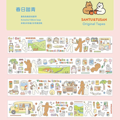 Spring themed washi tape designs