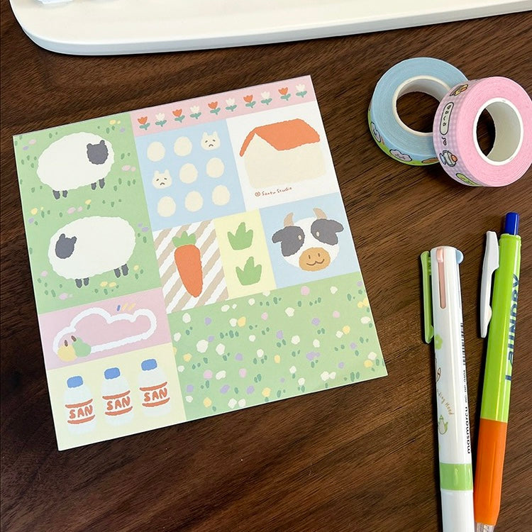 Farm themed note pad