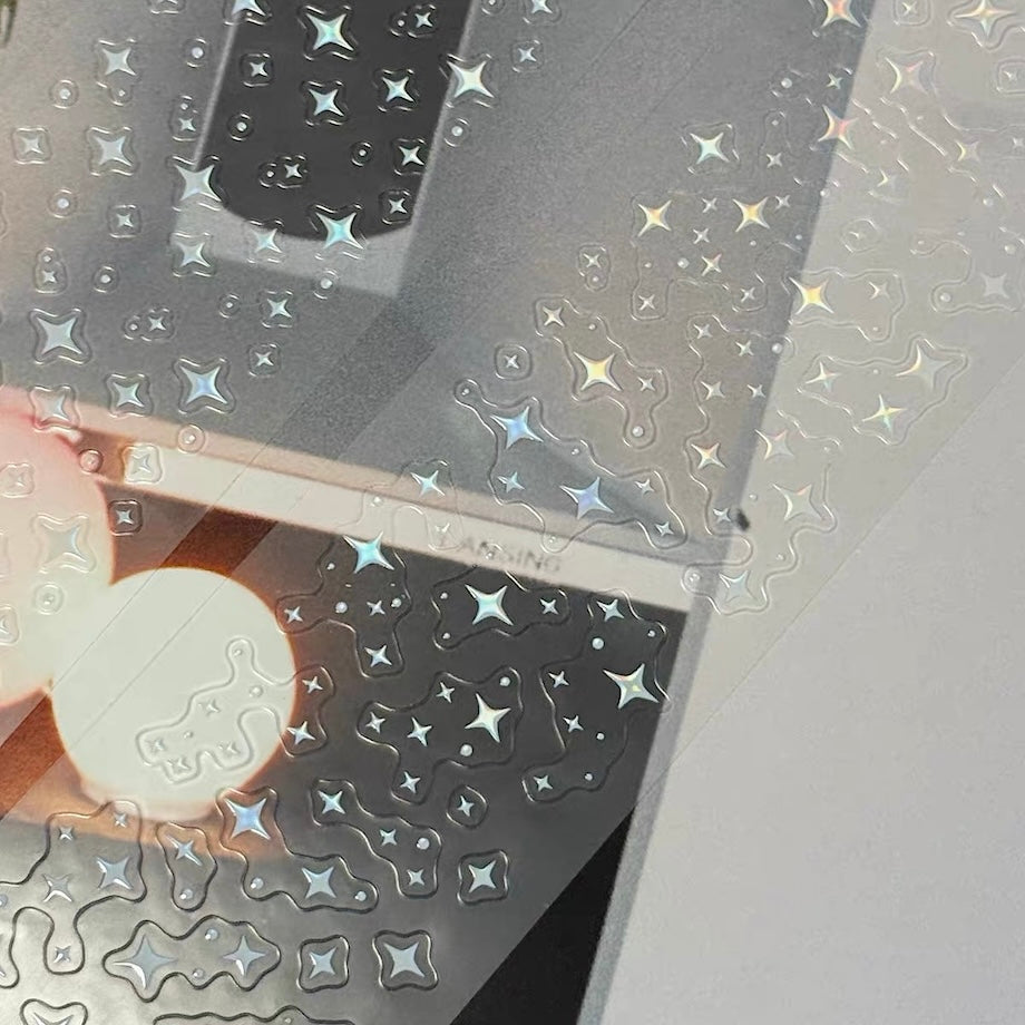 Die-Cut Sticker Roll - Sparkling Galaxy - Rainbow Shiny