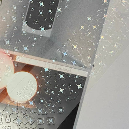 Die-Cut Sticker Roll - Sparkling Galaxy - Rainbow Shiny
