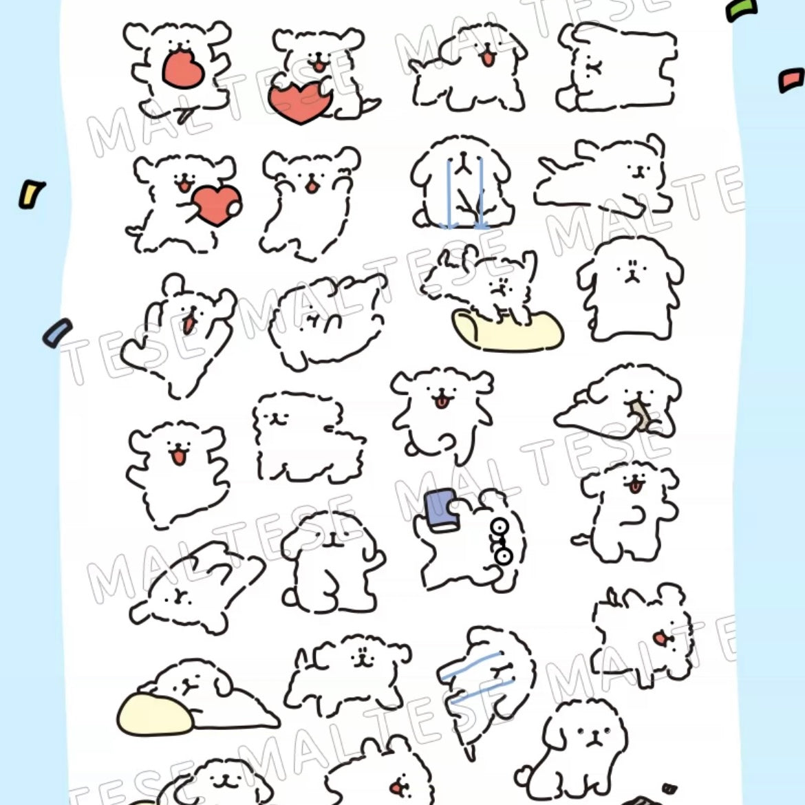 Maltese sticker designs