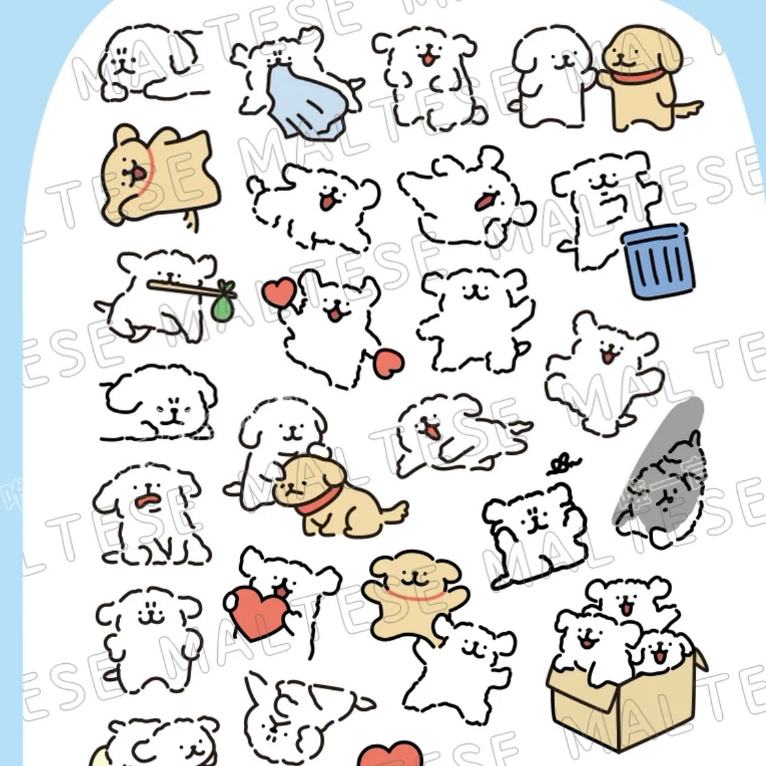 maltese sticker designs