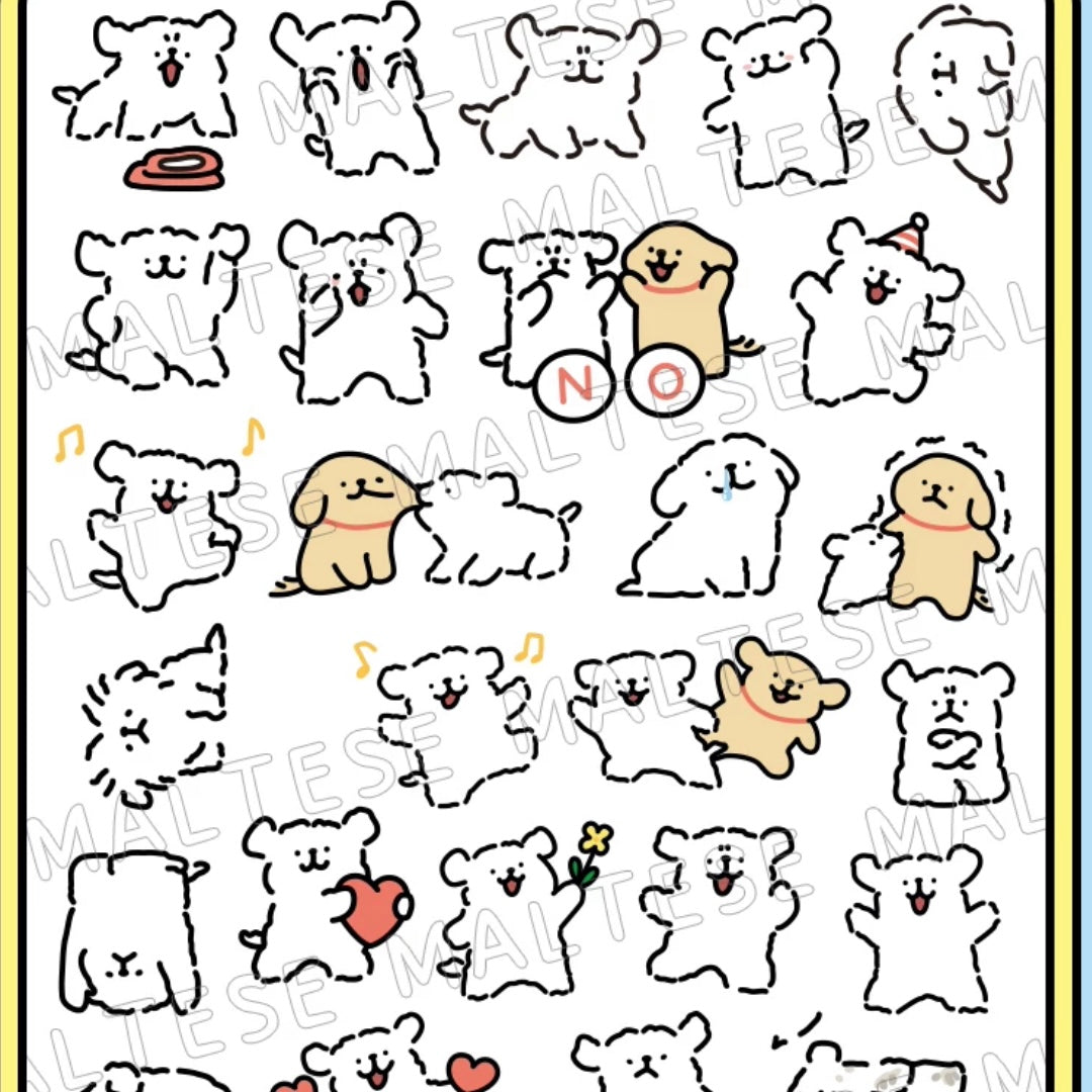 Dog sticker designs