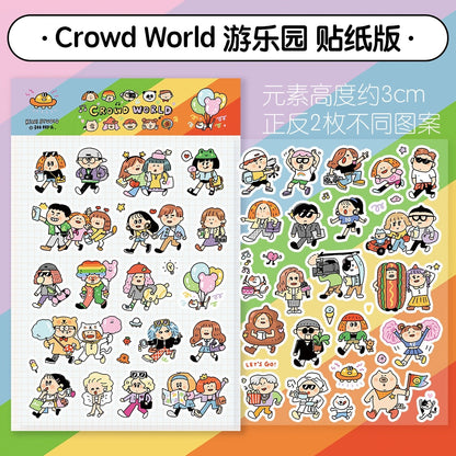 Die-Cut Sticker Sheets - Crowd World