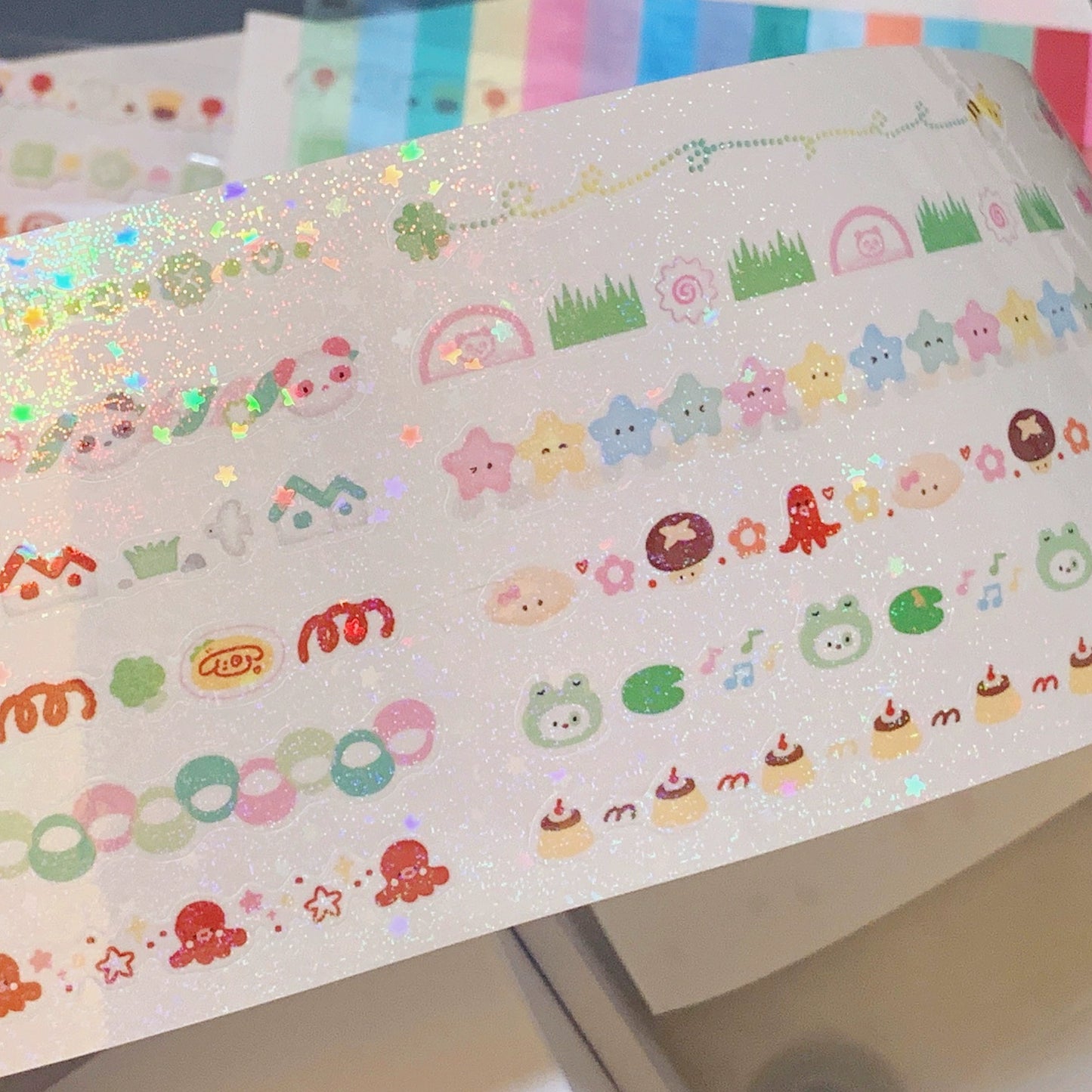 glittered lacework sticker designs