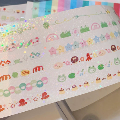 glittered lacework sticker designs