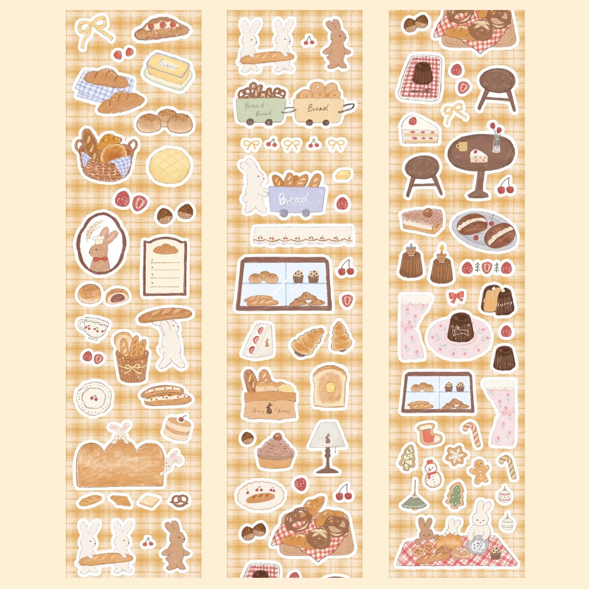 Bakery themed sticker designs