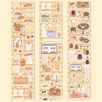 Bakery themed sticker designs