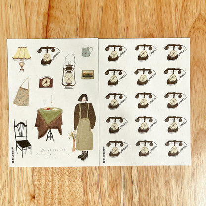 Die-Cut Sticker Sheets - Vintage