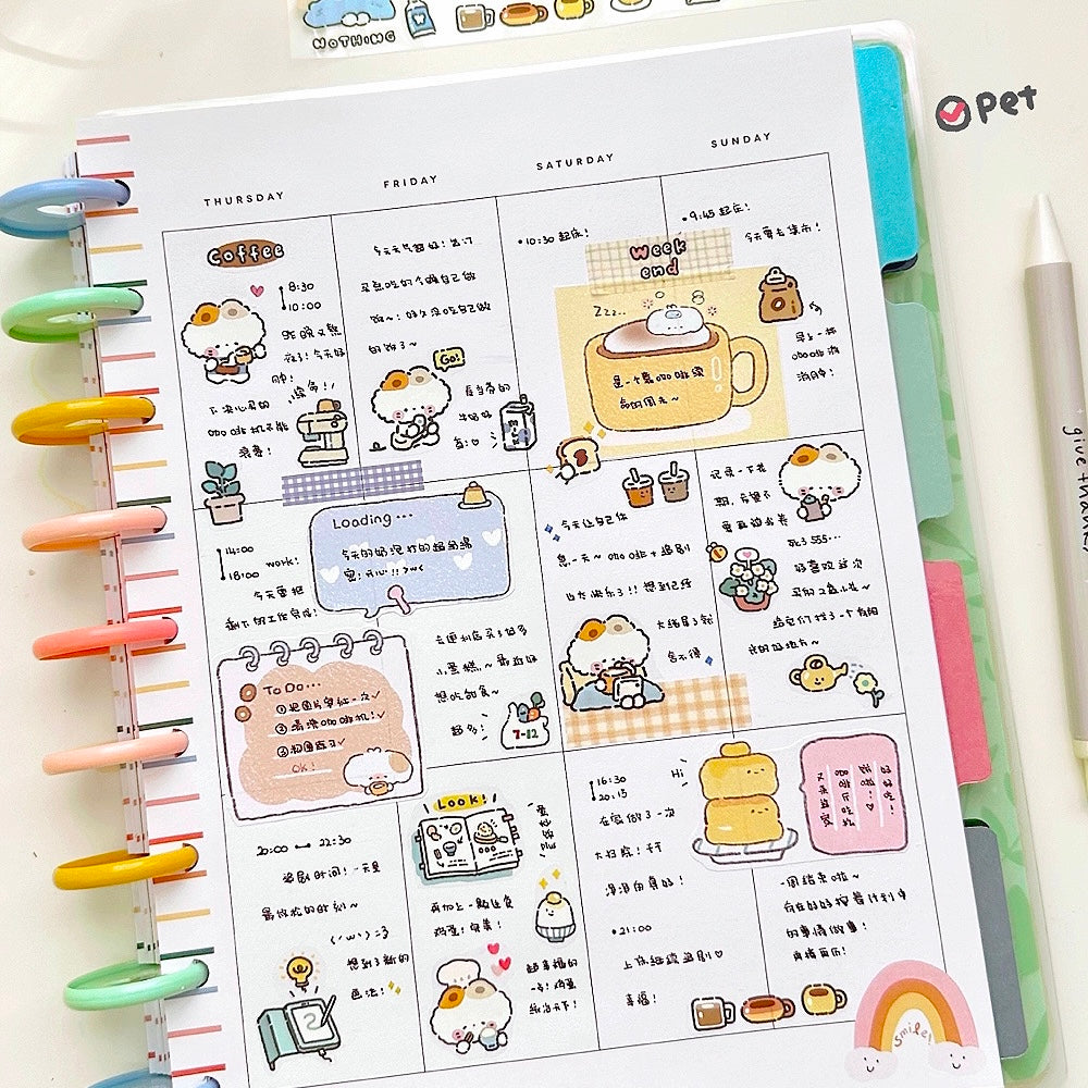 Use writing memo roll in planner