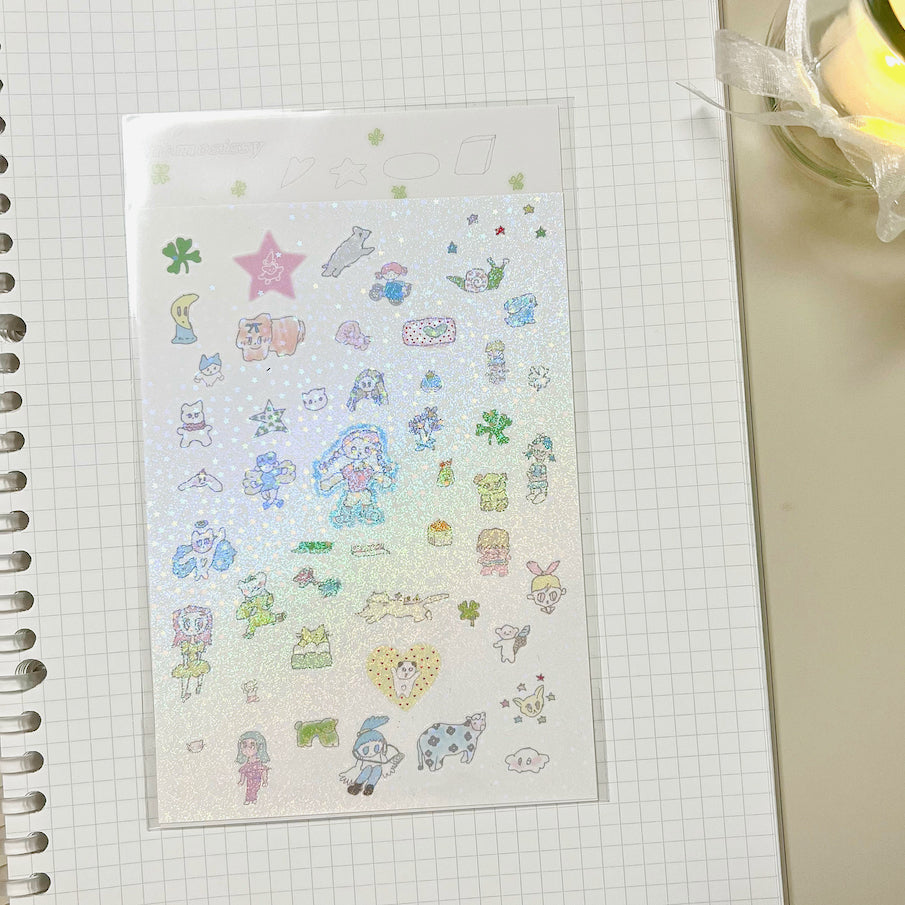 Lovely Shiny sticker sheet