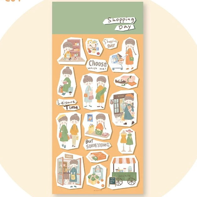 Die-Cut Sticker Sheets - Watercolor Style