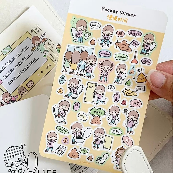 Pocket-sized sticker sheet