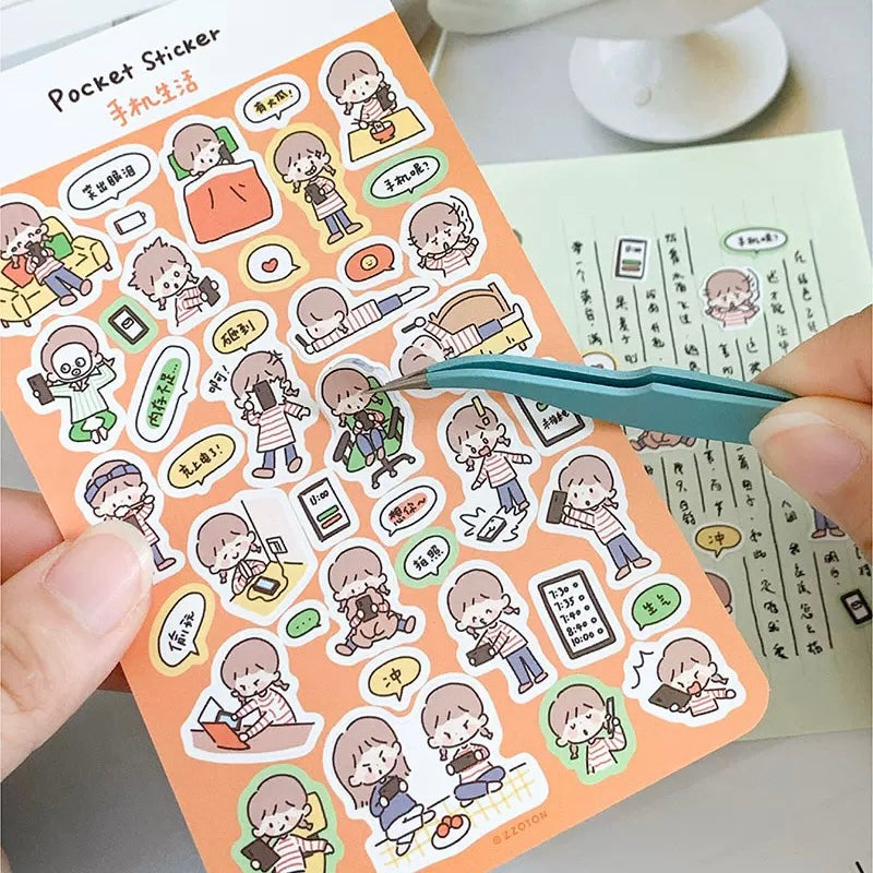 Pocket-sized sticker sheet