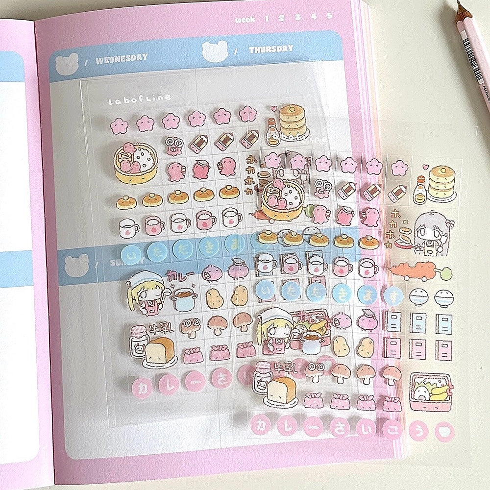 Cute die-cut sticker sheets