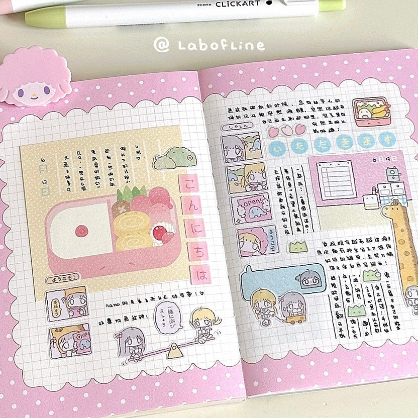 Use cute stickers in journaling