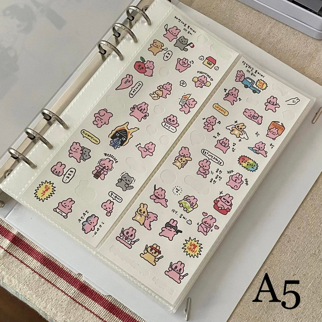 Colorful Emotion Storage Binder with Pockets - A5 & A6