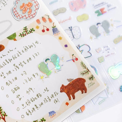 Use stickers in journaling