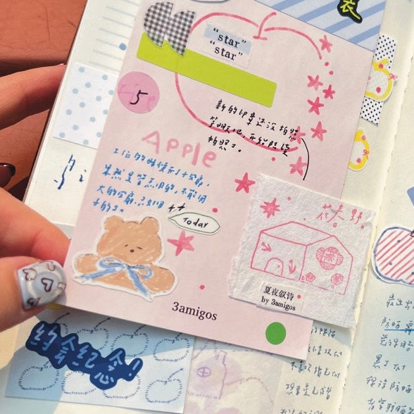 Use bear stickers in journaling