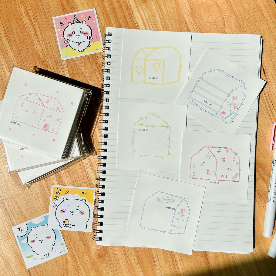 Memo Pad featuring lovely houses