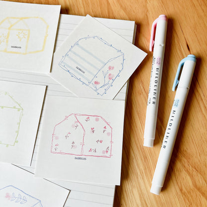 Memo Pad featuring lovely houses