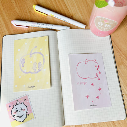 Memo Pad featuring cute apples